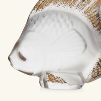 Fish Figurine Mini Clear & Gold lalique fish figurine mini clear gold