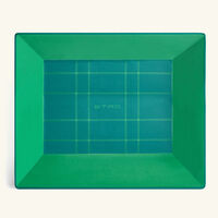 etro tartan trinket tray rectangular small green