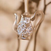 كريستوفل قطعة الزينة تريزور دارجان 2024 على شكل إبريق شاي بحجم صغير من البالاديوم