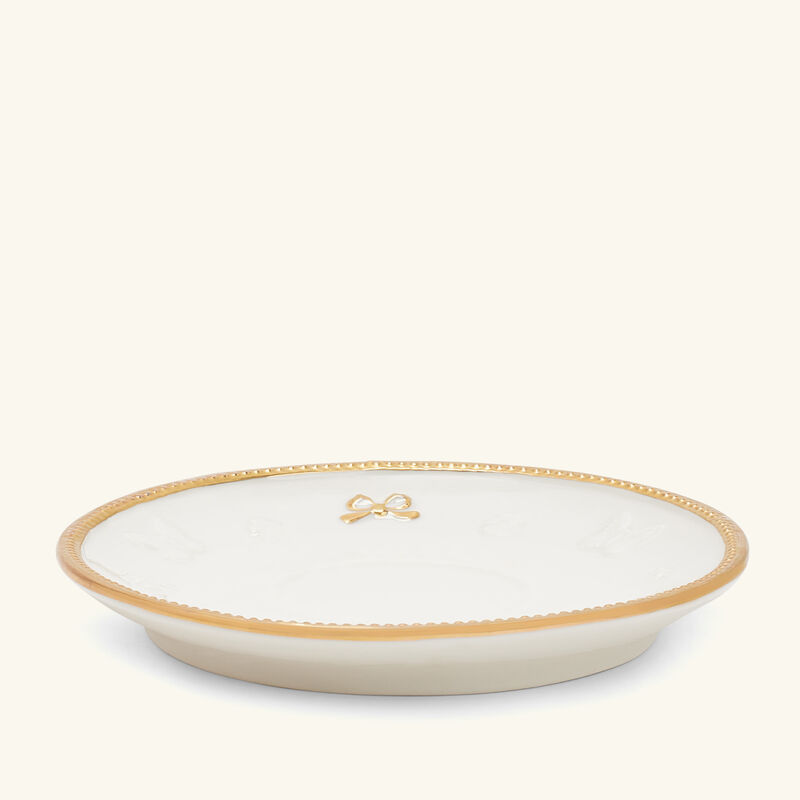 فيلاري فنجان الشاي باترفلاي مع صحنه أبيض وذهبي