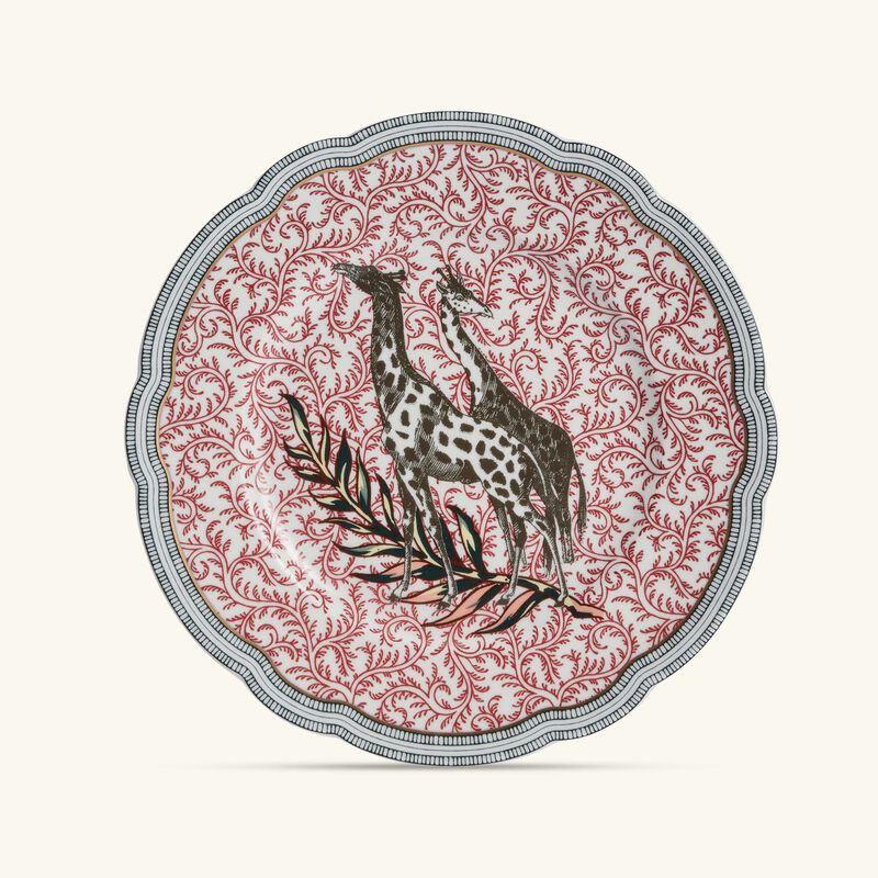 Collection Braquenié Dessert Plate Round Red 21cm Set of 4 bernardaud collection braqueni dessert plate round red 21cm set of 4