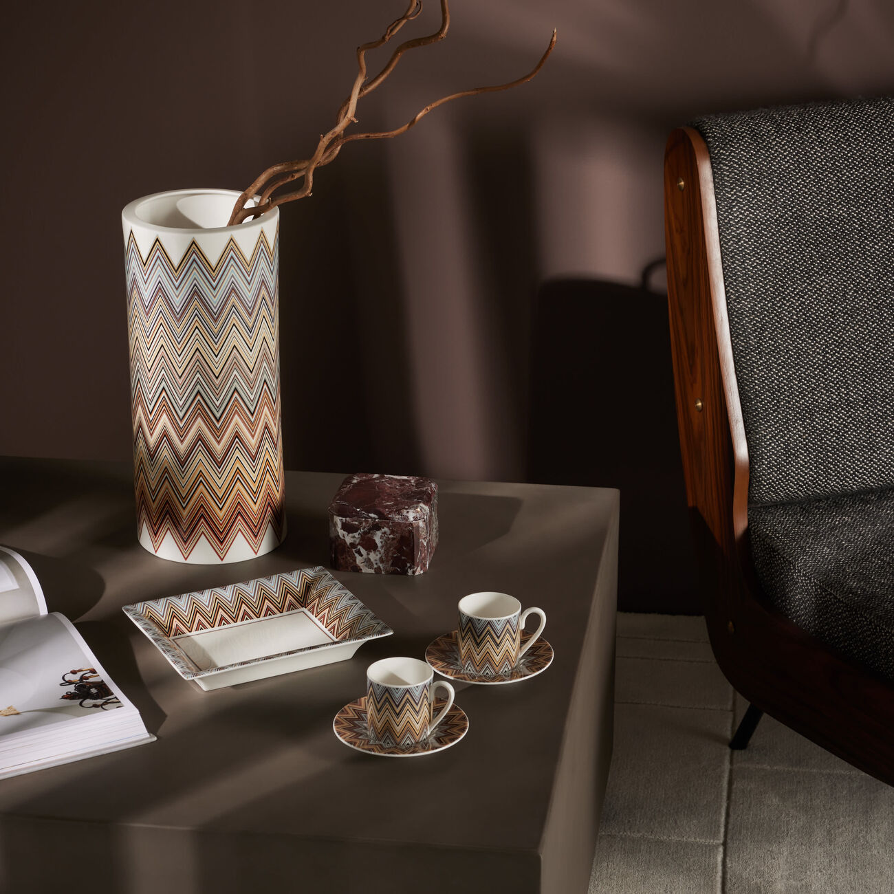 missoni home zig zag jarris high vase medium pattern