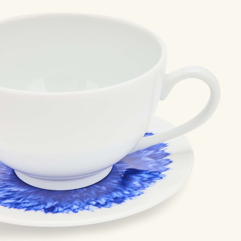 bernardaud in bloom tea cup   saucer blue