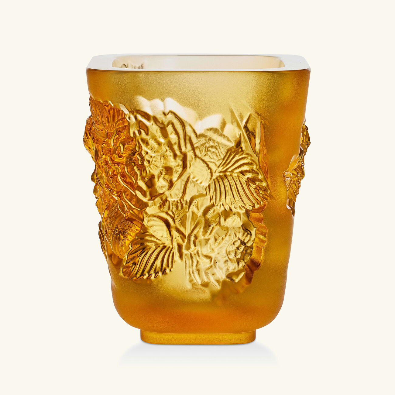 Pivoines Vase Mini Yellow lalique pivoines vase mini yellow