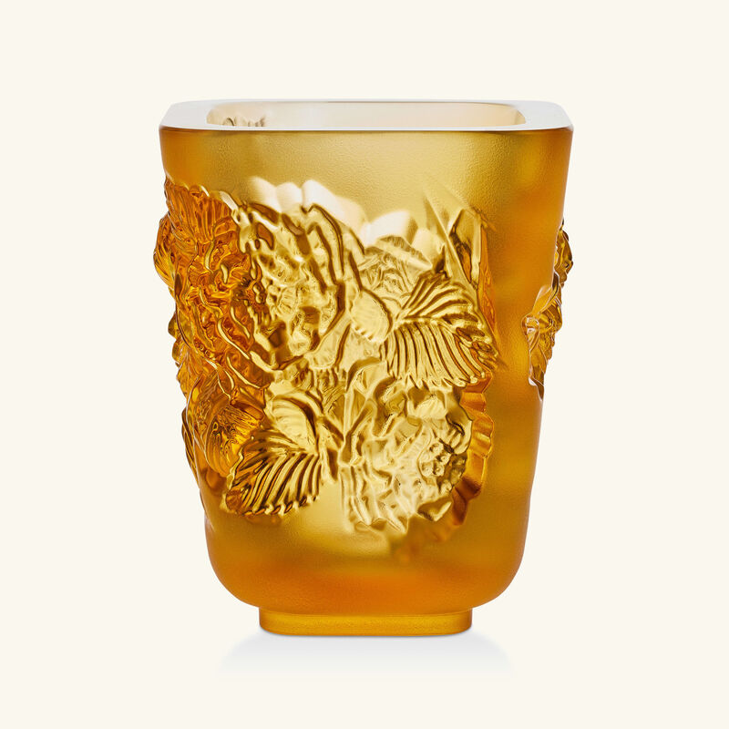 Pivoines Vase Mini Yellow lalique pivoines vase mini yellow
