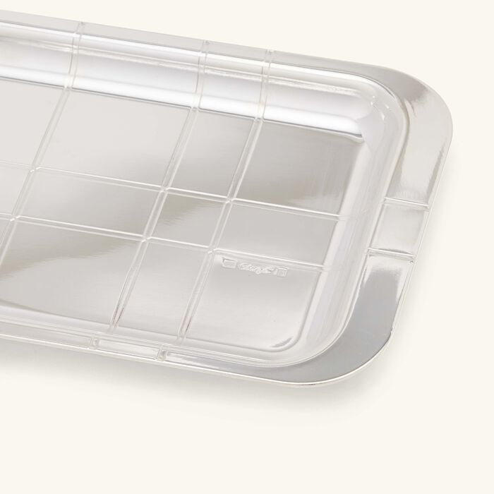 christofle graphik serving tray rectangular small silver plated
