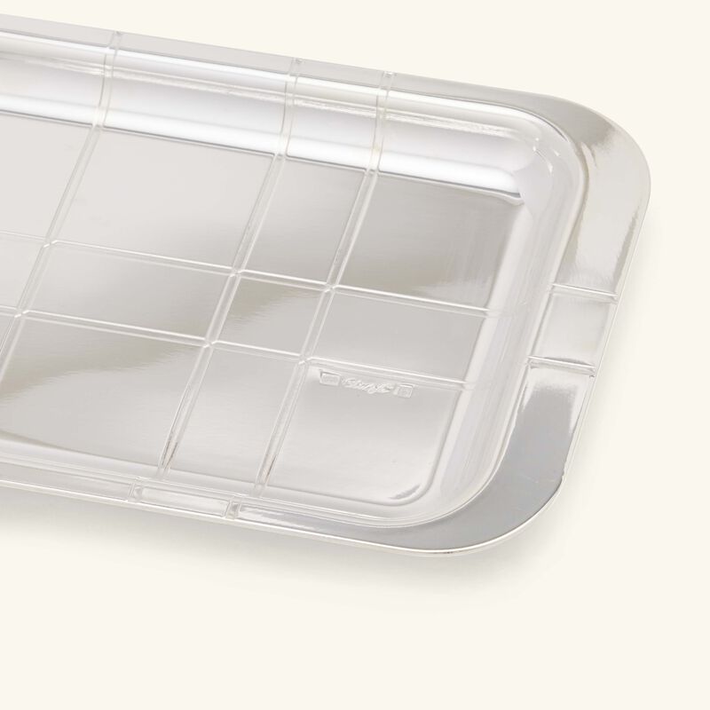 كريستوفل صينية جرافيك مستطيلة صغيرة جدًا مطلية بالفضة