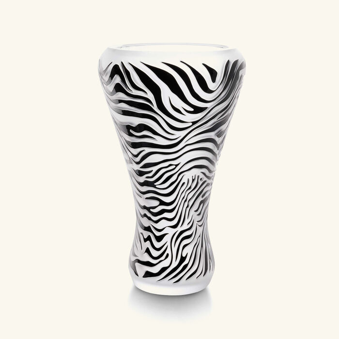 Zebre Vase Large Black lalique zebre vase large black