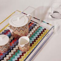 Riverbero Tray Rectangluar Large Multicolor missoni home riverbero tray rectangluar large multicolor