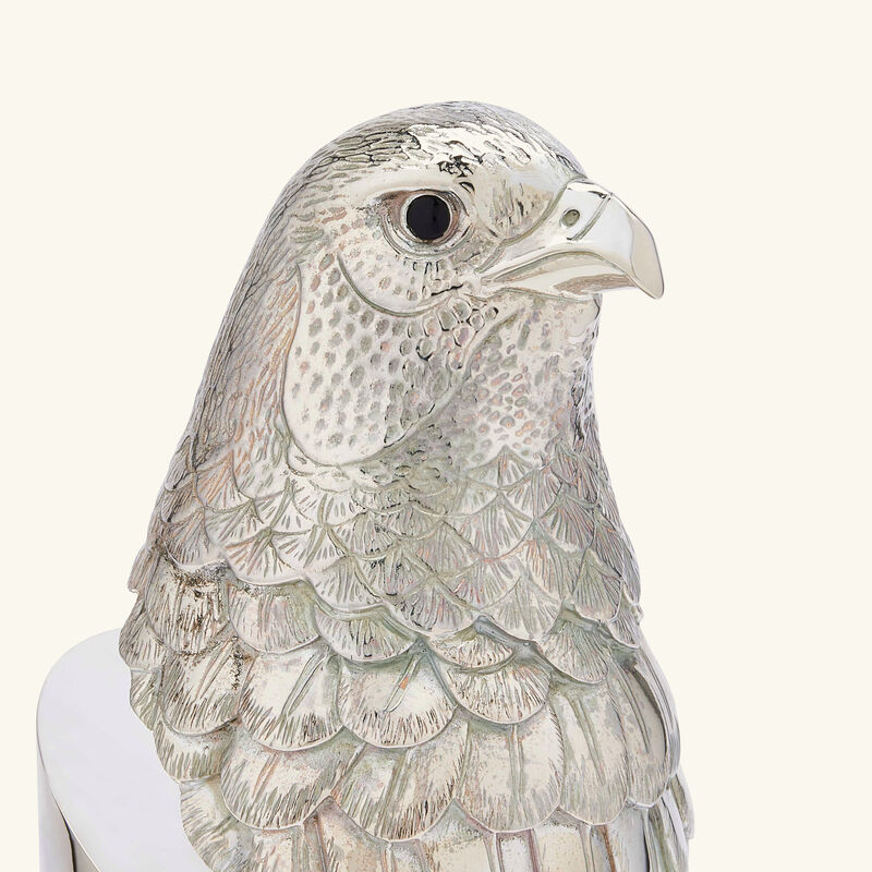 christofle faucon hawk sculpture large silver plated