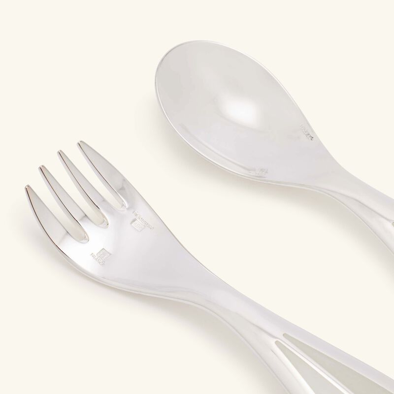 christofle quartz talisman baby flatware white set of 2