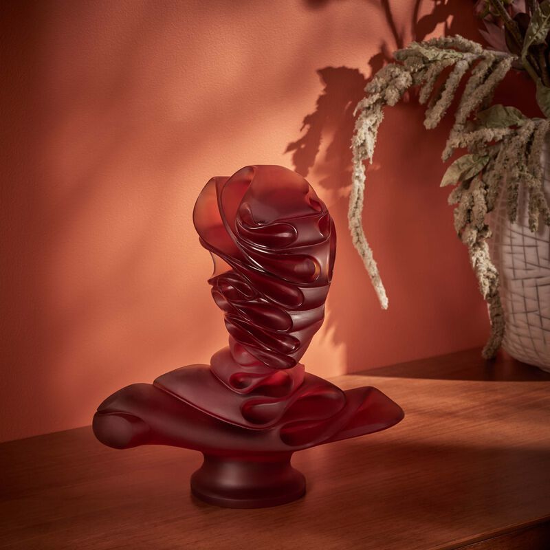 daum masque de verre sculpture mini orange limited edition