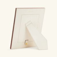 ralph lauren home brennan leather frame white 13x18 cm