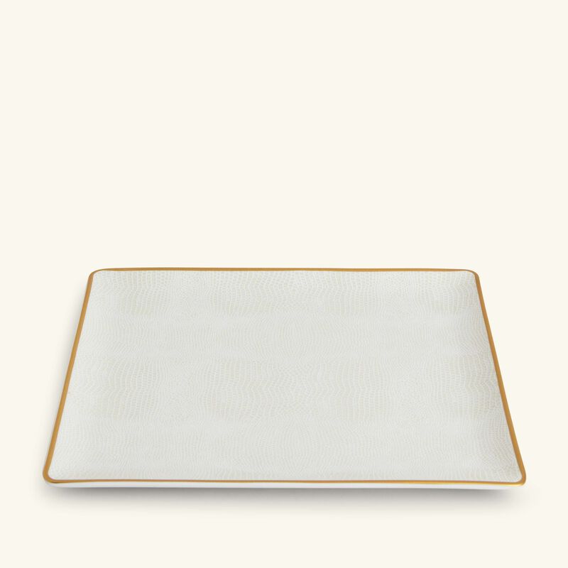 bernardaud sauvage or serving platter rectangular white 8cm