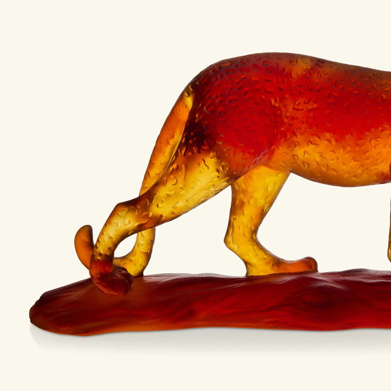 daum tropical leopard figurine medium brown