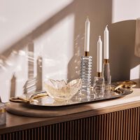 لاليك وعاء ديكور كومبيين بلون ذهبي لامع