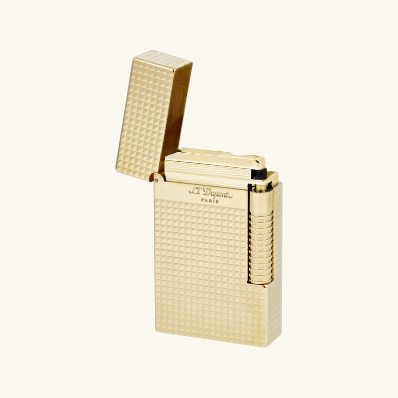 Le New Grand Dupont Diamond Head Lighter Gold st dupont le new grand dupont diamond head lighter gold