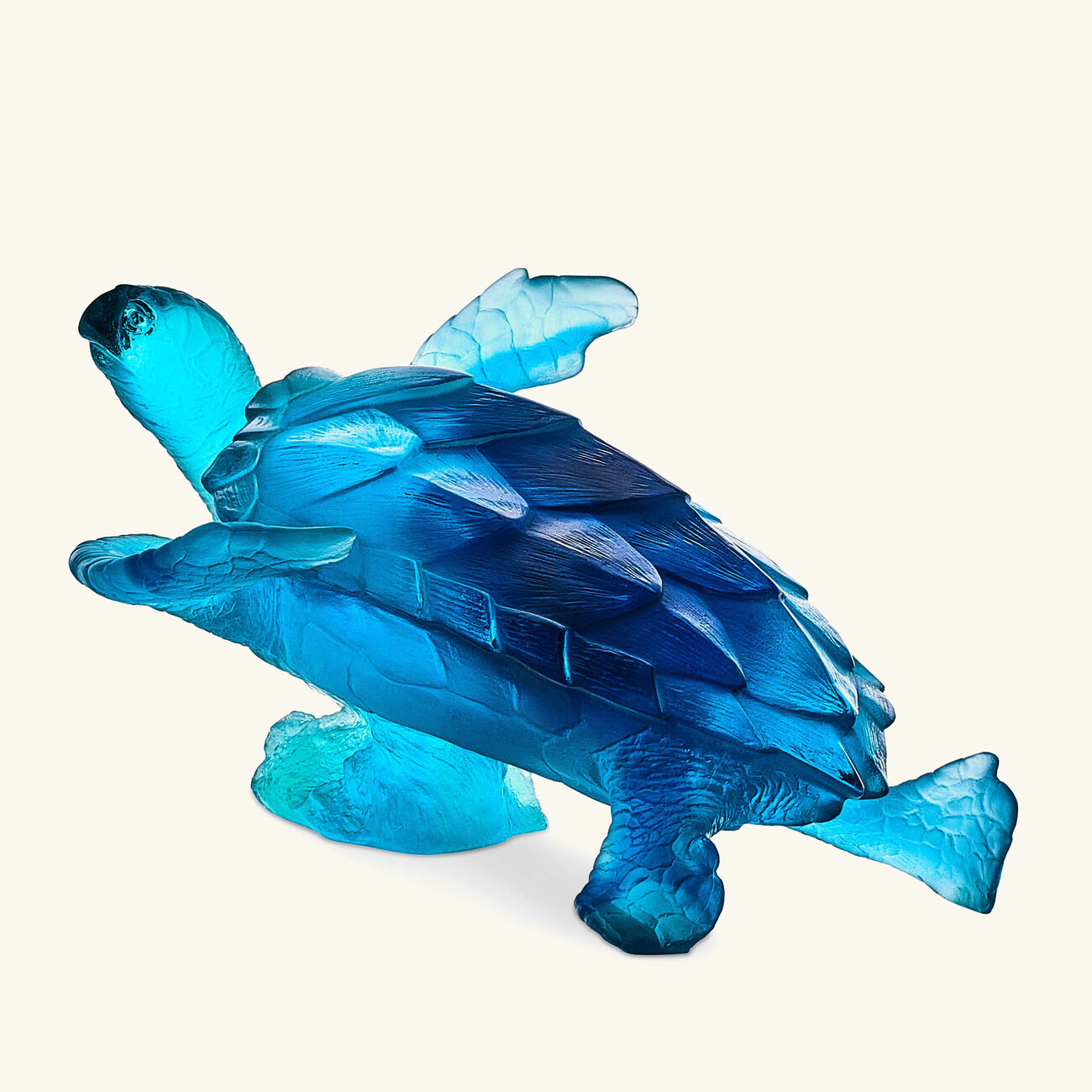 daum mer de corail sea turtle figurine small blue