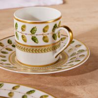 bernardaud constance coffee cup   saucer green