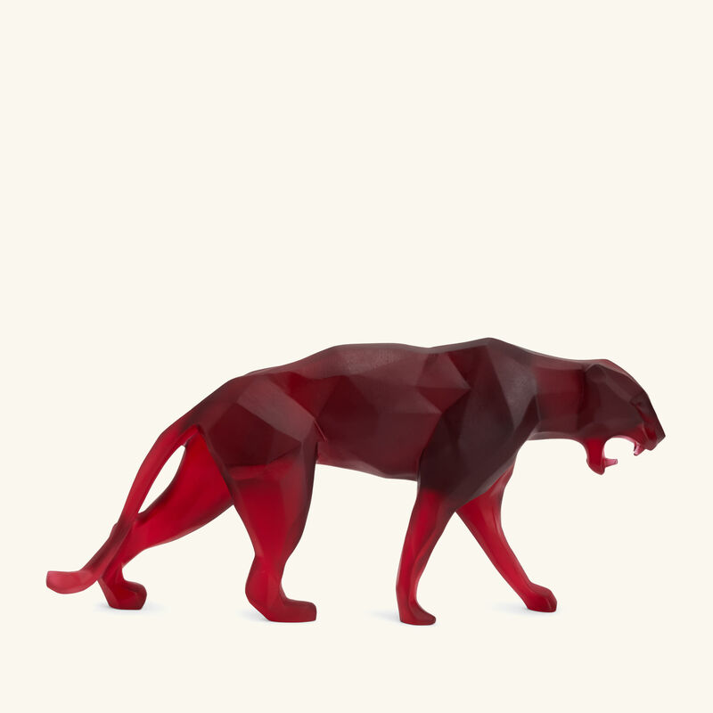 daum wild panther sculpture small red limited edition