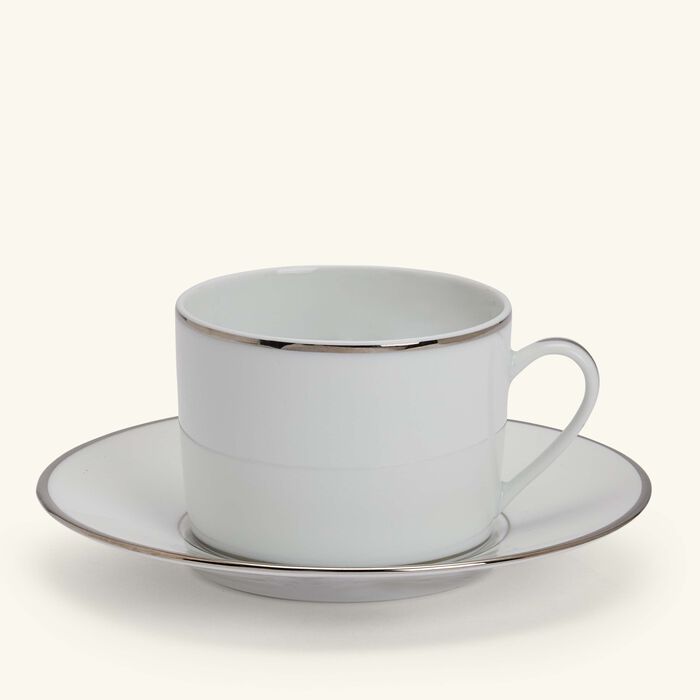 christofle albi tea cup   saucer silver