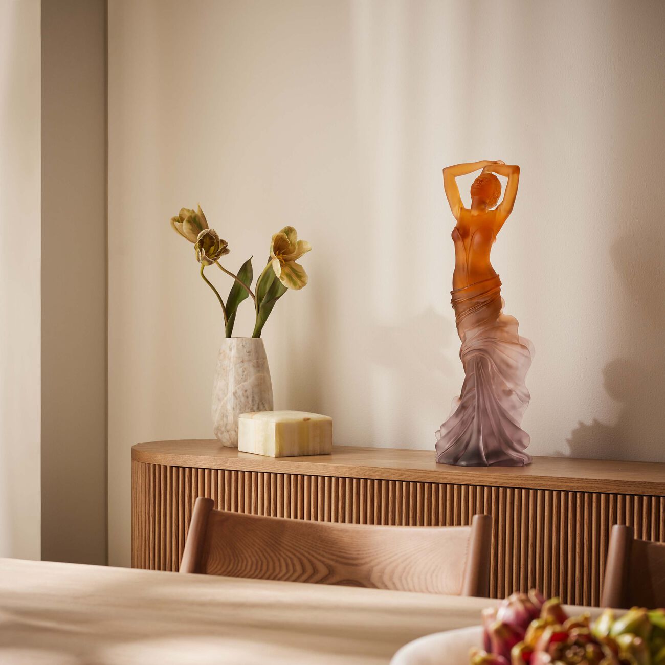 A Coeur Battant Sculpture Extra Large Orange daum a coeur battant sculpture extra large orange