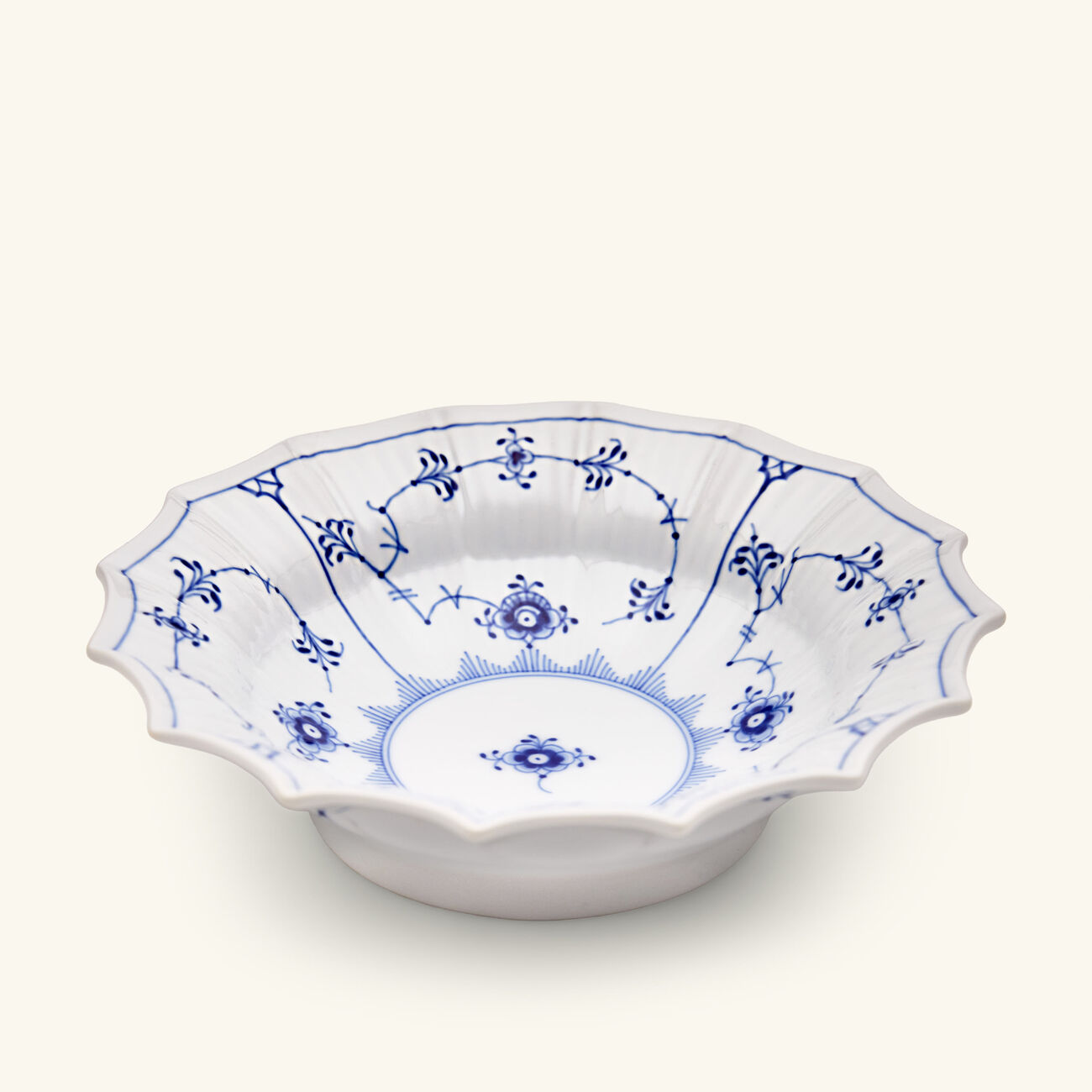 royal copenhagen blue fluted plain serving plates white set of 3