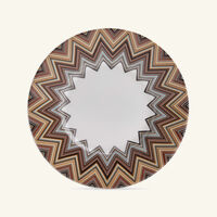 ميسوني هوم طقم زيك زاك جاريس المؤلف من 6 فناجين للشاي مع صحونها باللون البني