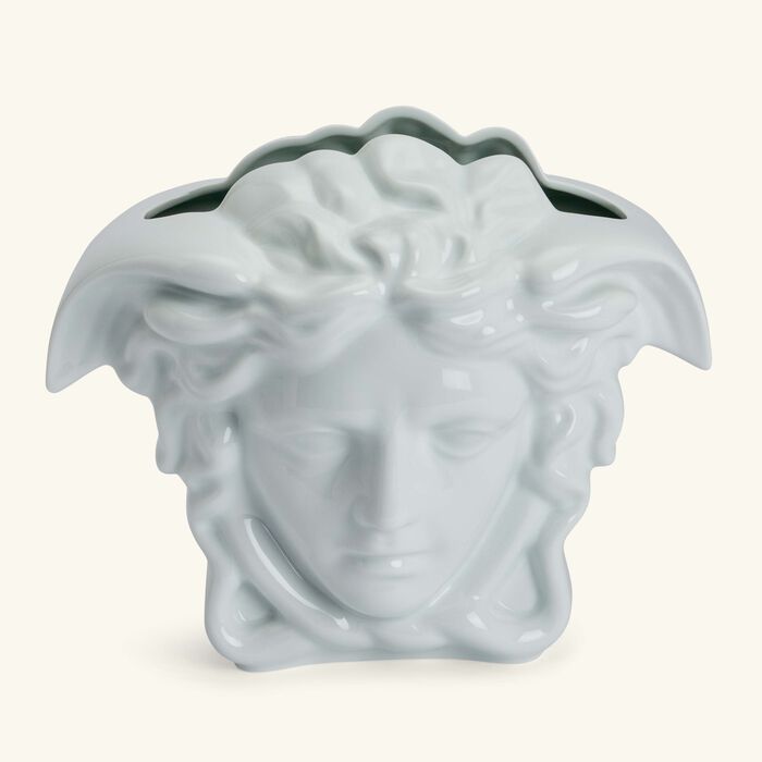 versace medusa grande vase medium white