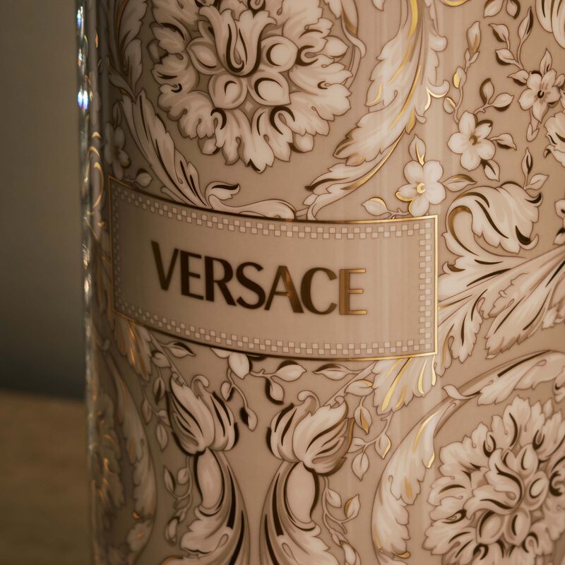 Barocco Beige Vase Round Large versace barocco beige vase round large