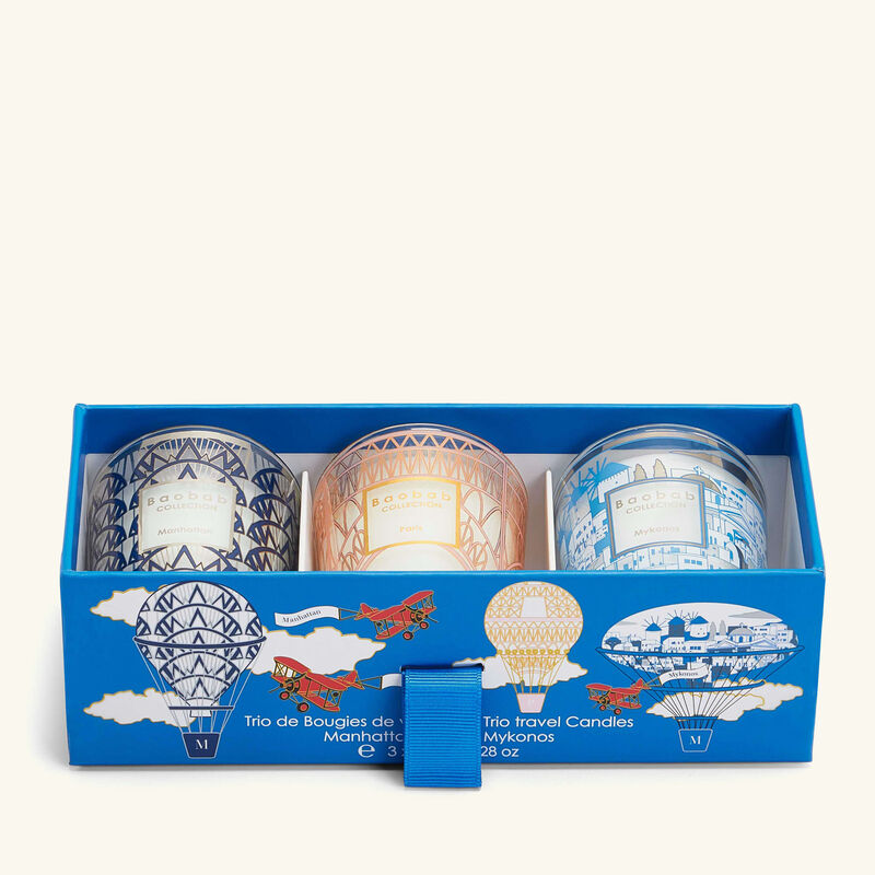 My First Baobab Candle Manhattan-Paris-Mykonos Trio Gift Set baobab collection my first baobab candle manhattan paris mykonos trio gift set
