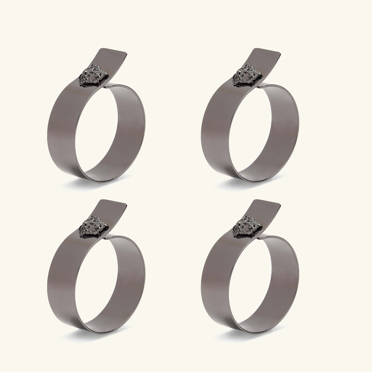 versace medusa napkin ring black set of 4