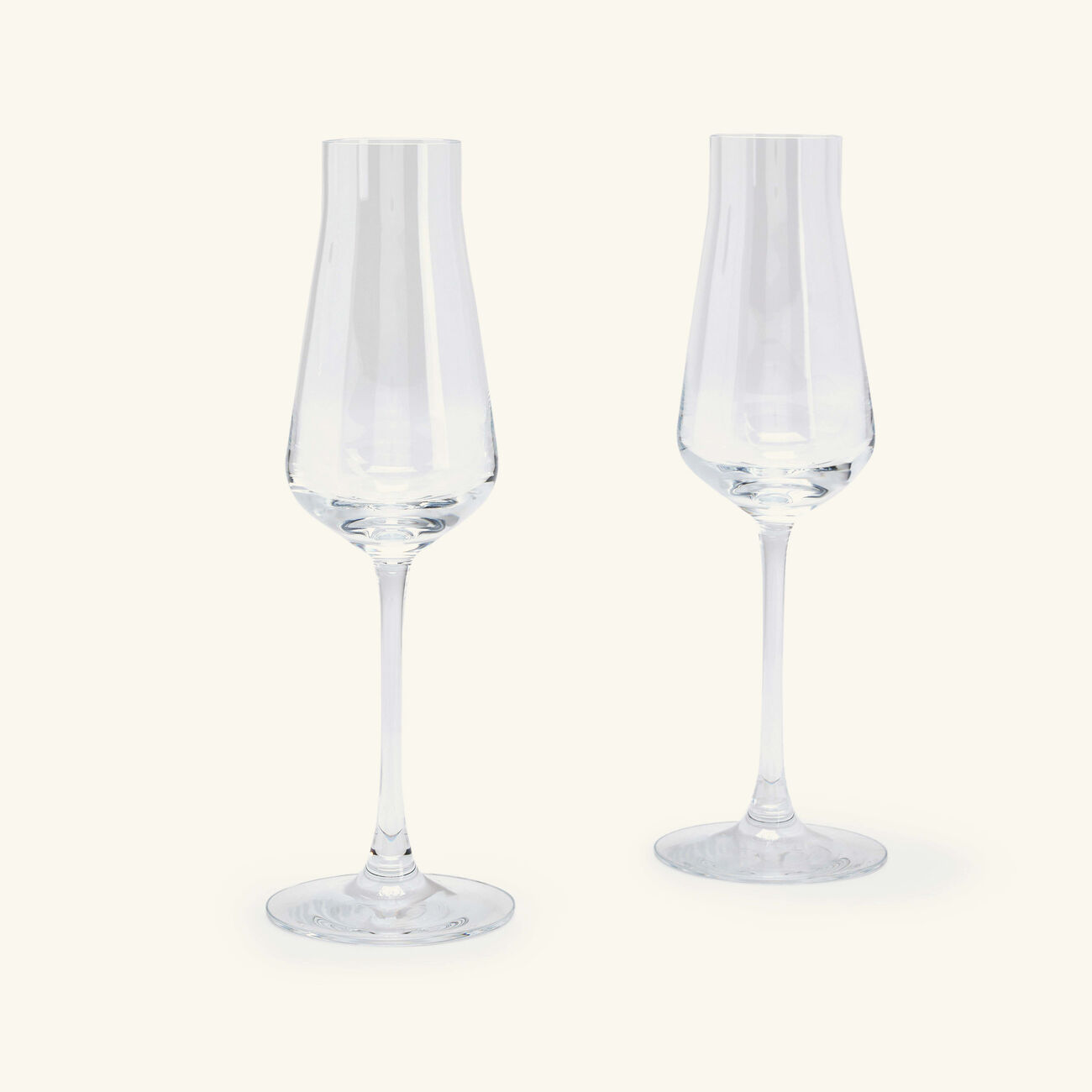 baccarat chateau champagne glasseses clear set of 2
