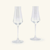 baccarat chateau champagne glasseses clear set of 2