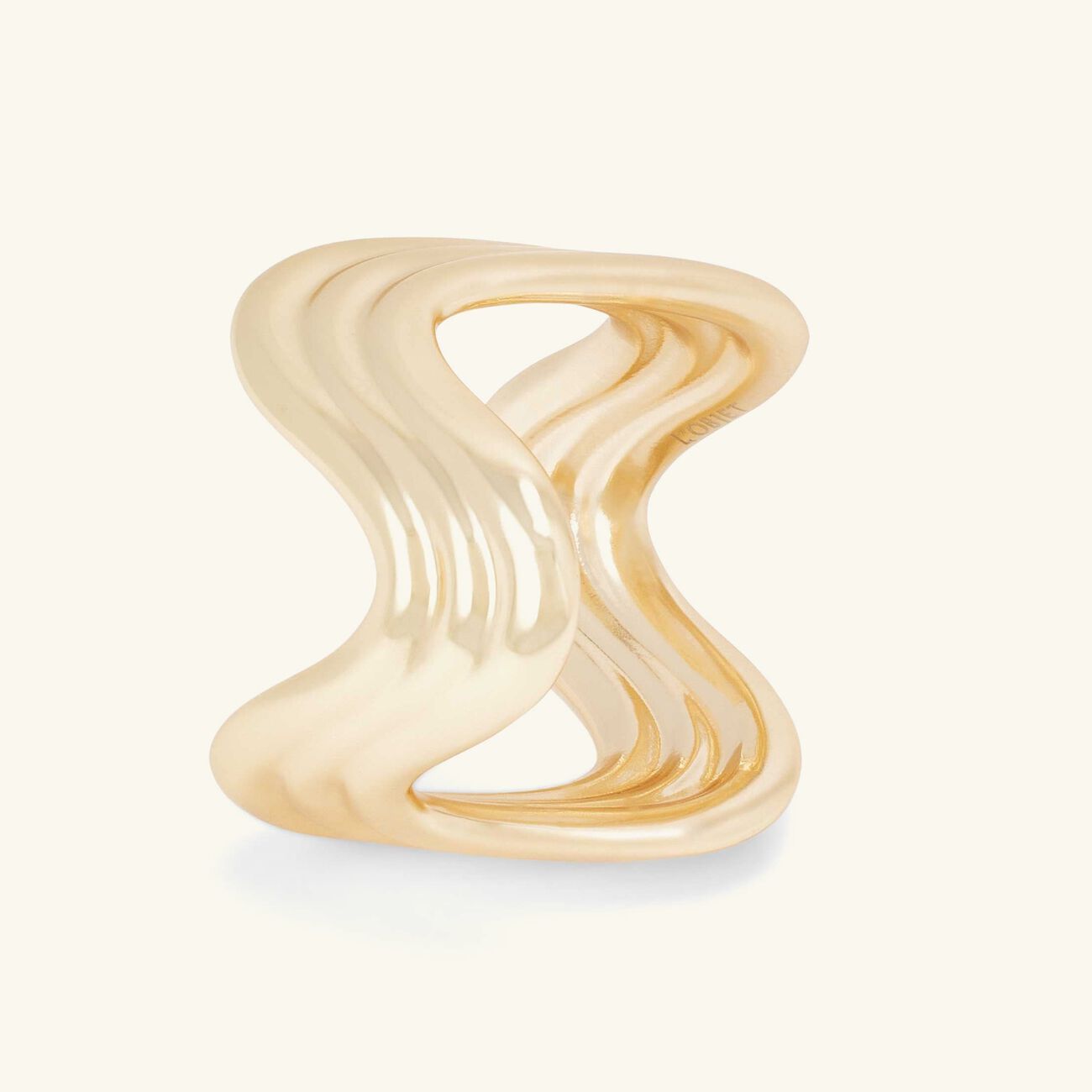 l objet ripple napkin rings gold set of 4