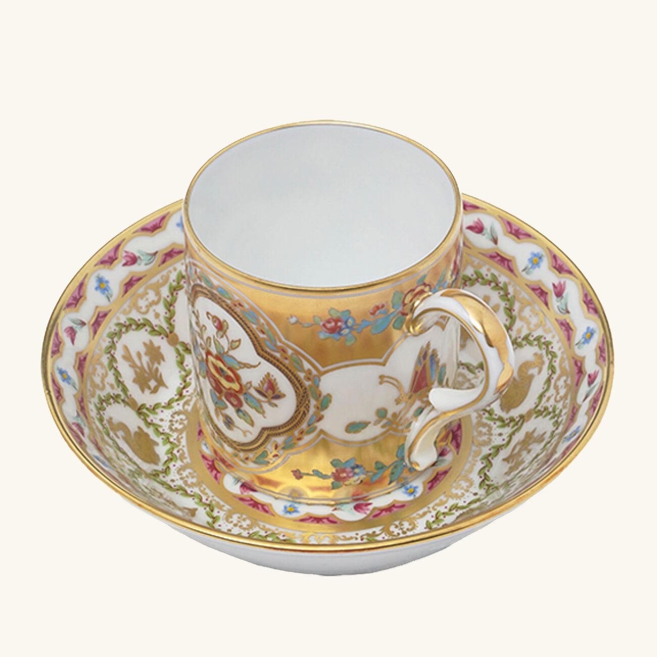 Aux Dauphins Litron Coffee Cup & Saucer Gold bernardaud aux dauphins litron coffee cup saucer gold