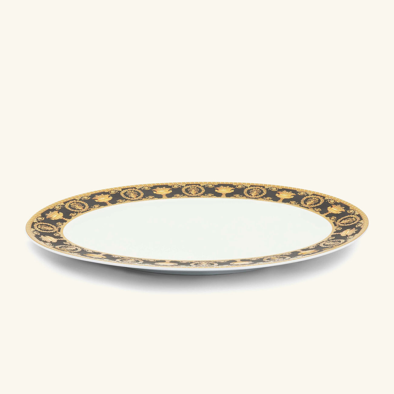 versace i love baroque nero serving platter oval black 30cm