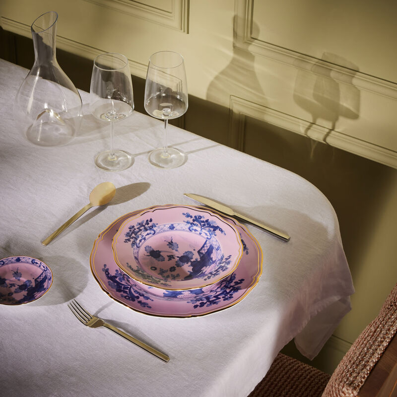 ginori 1735 oriente italiano azalea soup plate pink 24cm