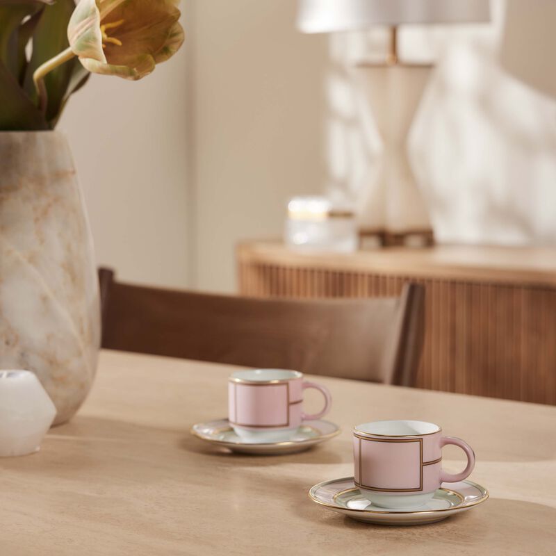 Diva Coffee Cup & Saucer Pink Set of 2 ginori 1735 diva coffee cup saucer pink set of 2
