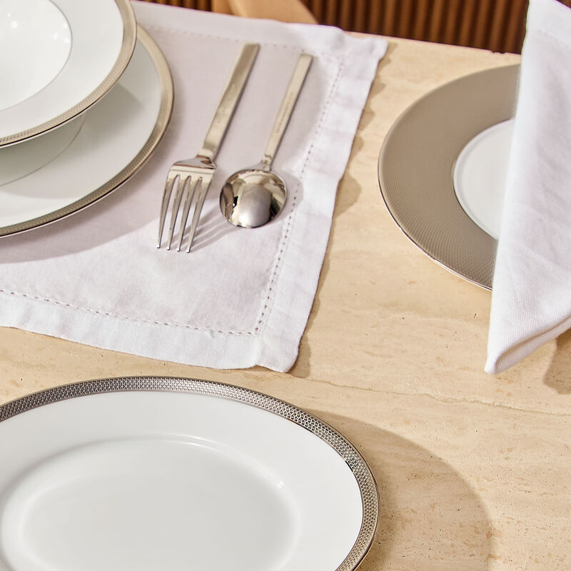 Maille Platine Appetizer Plate White bernardaud maille platine appetizer plate white