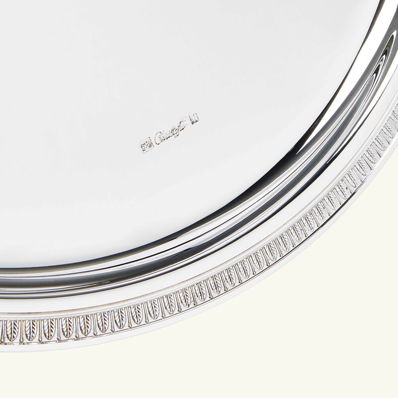 كريستوفل صينية الضيافة مالميزون دائرية متوسطة مطلية بالفضة