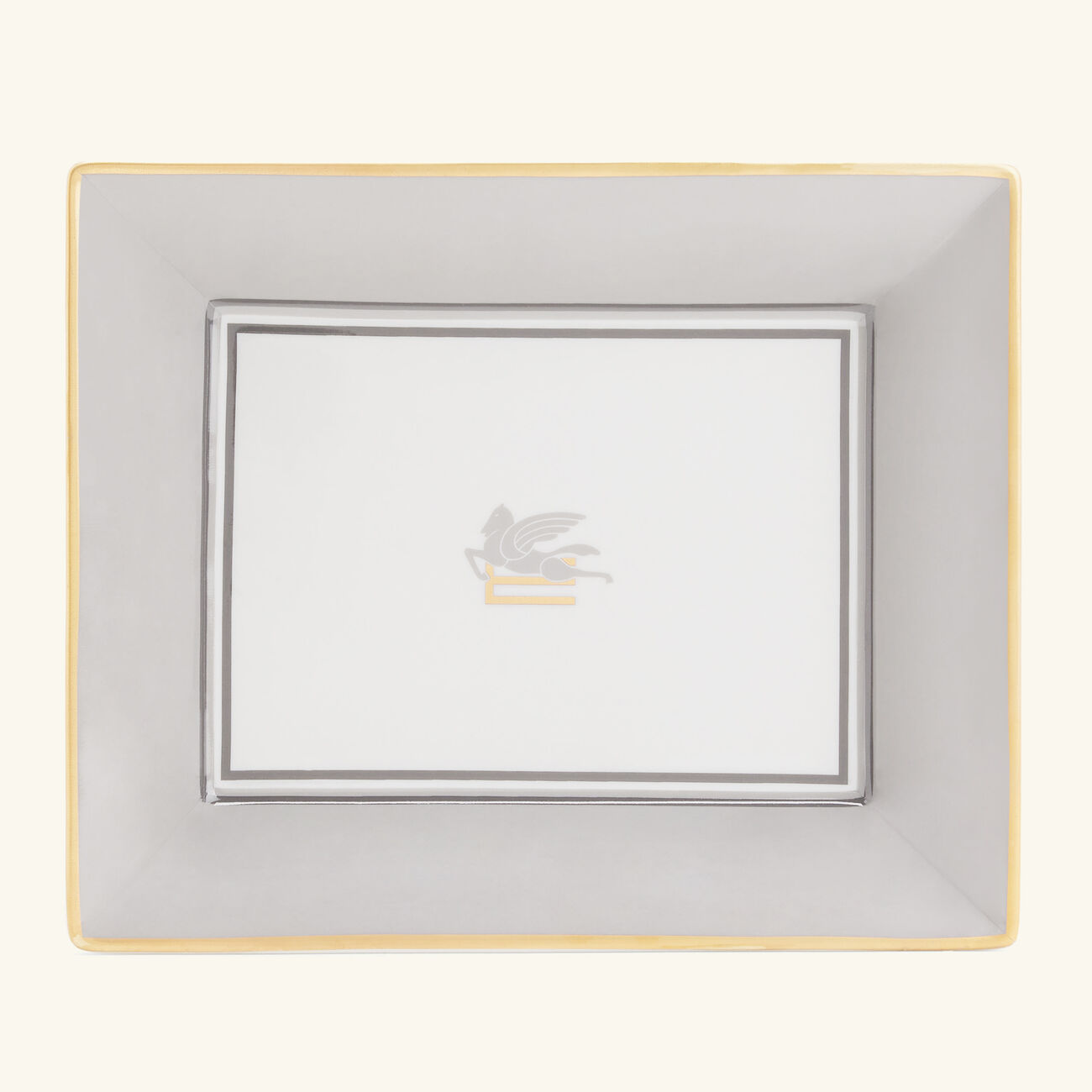 صينية بيجاسو للمقتنيات الصغيرة مستطيلة صغيرة رمادية إيترو صينية بيجاسو للمقتنيات الصغيرة مستطيلة صغيرة رمادية