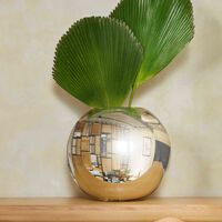 christofle uni vase medium metallized glass