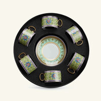 versace barocco mosaic tea cup   saucer pattern set of 6