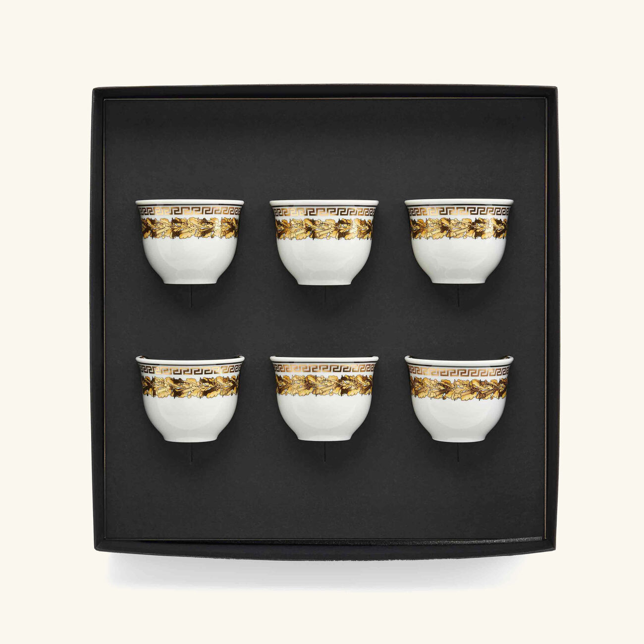 versace virtus gala coffee cup white set of 6