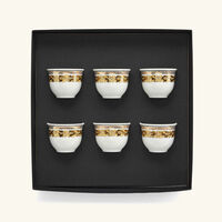versace virtus gala coffee cup white set of 6