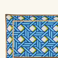 jonathan adler basketweave trinket tray rectangle small blue