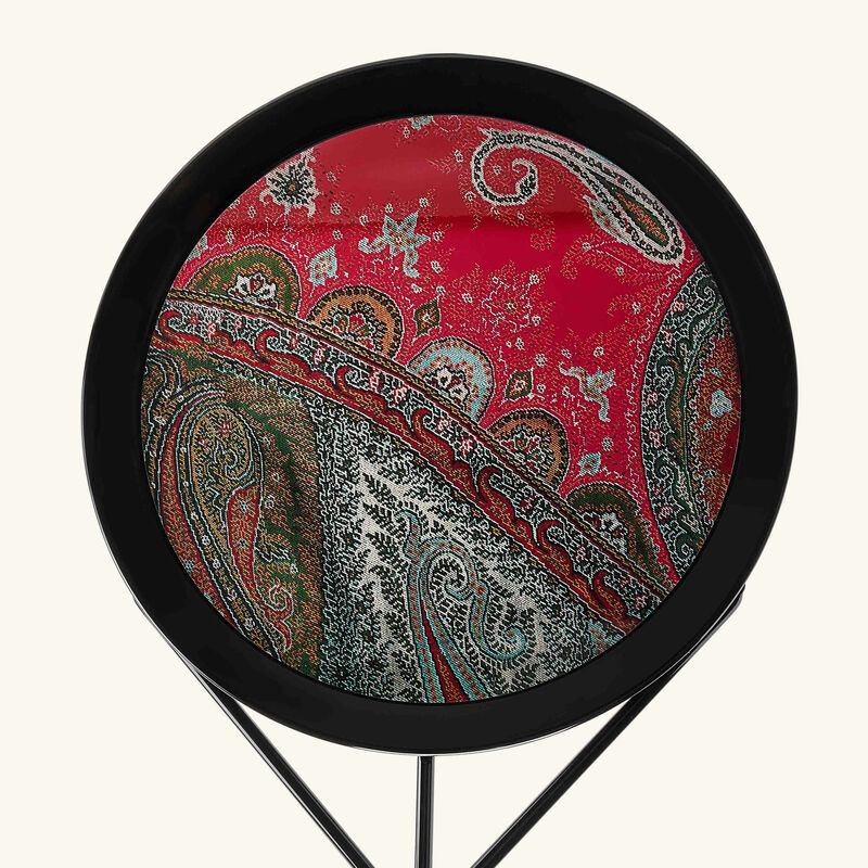 Voyage Au Rajasthan Foldable Round Table Black etro voyage au rajasthan foldable round table black