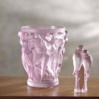 lalique bacchantes vase small pink