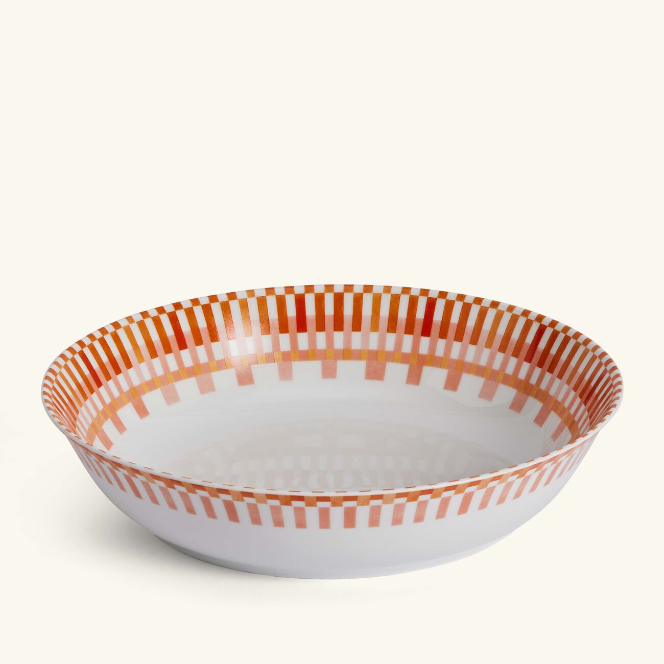 bernardaud terra rosa vegetable dish round orange 24cm